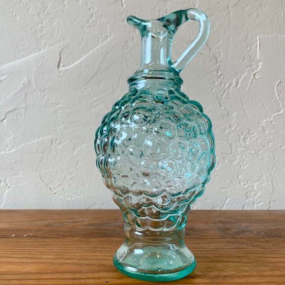 Vintage Vetreria Etrusca Seafoam Blue Hobnail Cruet | Made in Italy - Picture 3 of 16